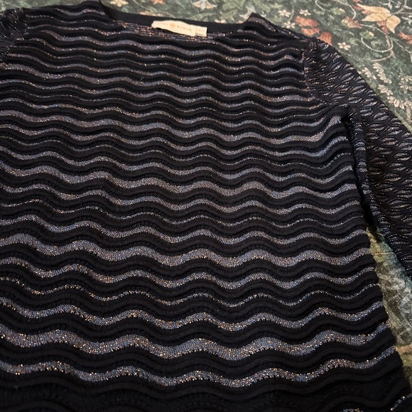 Tory Burch Lorex Wool Navy Blue Sweater - Picture 2 of 11